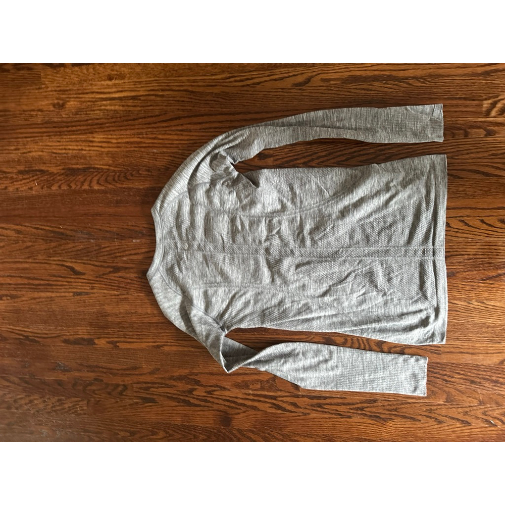 Women's Lululemon Heather Grey Long Sleeve Tee S - Picture 5 of 7
